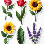 Flowers & Plants - Sticker Sheet v19